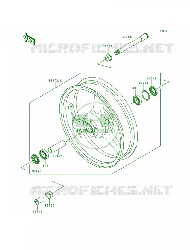Front Wheel Kawasaki MOTOS 600 1999 Ninja ZX-6R  ZX600-G2