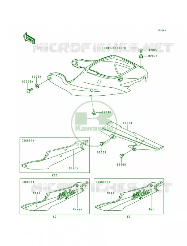 Side CoversChain CoverZX600-G2 Kawasaki MOTOS 600 1999 Ninja ZX-6R  ZX600-G2