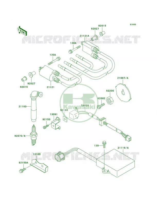 Ignition System Kawasaki MOTOS 1100 1998 Ninja ZX-11  ZX1100-D6
