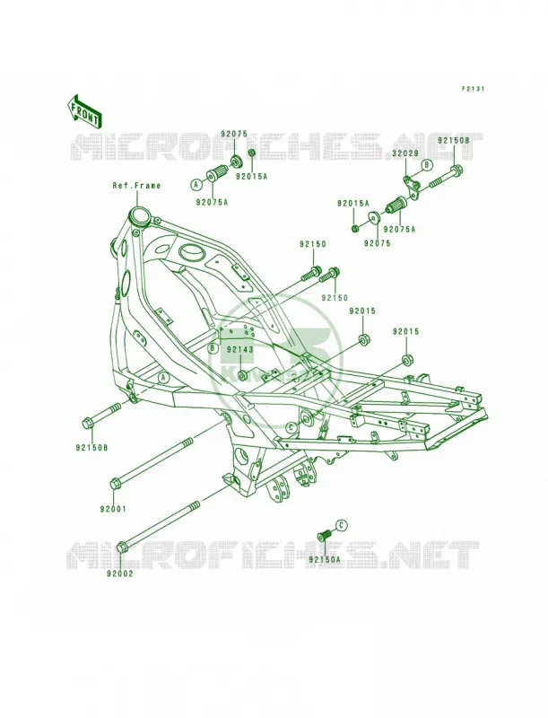 Frame Fittings Kawasaki MOTOS 600 1998 Ninja ZX-6  ZX600-E6