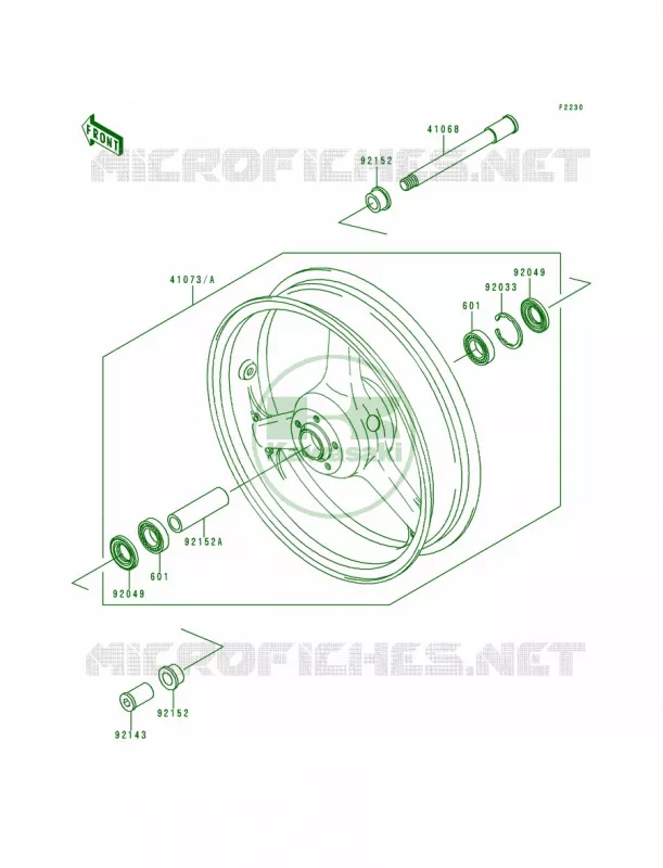 Front Wheel Kawasaki MOTOS 600 1998 Ninja ZX-6R  ZX600-G1