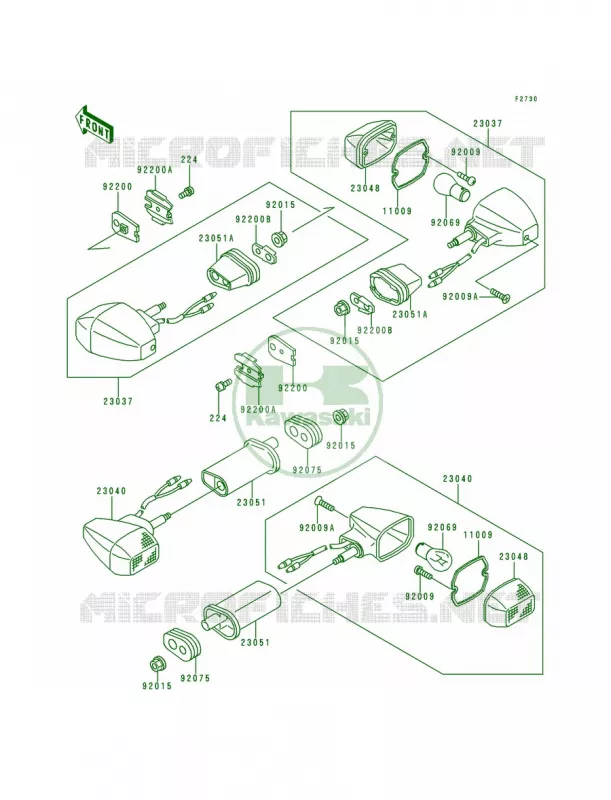 Turn Signals Kawasaki MOTOS 600 1998 Ninja ZX-6R  ZX600-G1