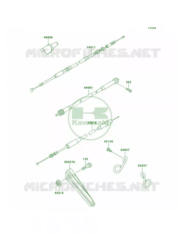 Cables Kawasaki MOTOS 200 2002 KDX200  KDX200-H8