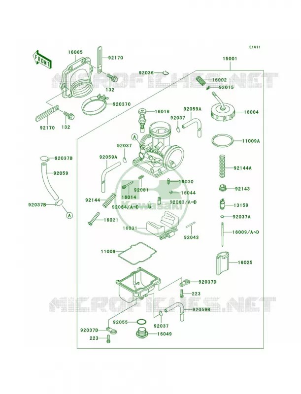 Carburetor Kawasaki MOTOS 200 2002 KDX200  KDX200-H8