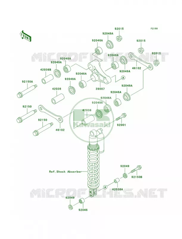 Rear Suspension Kawasaki MOTOS 200 2002 KDX200  KDX200-H8