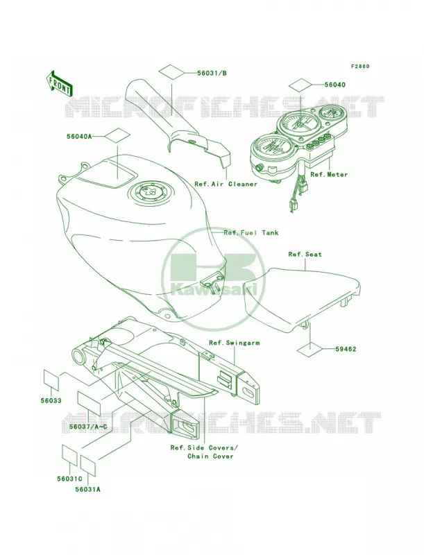 Labels Kawasaki MOTOS 750 1998 Ninja ZX-7R  ZX750-P3