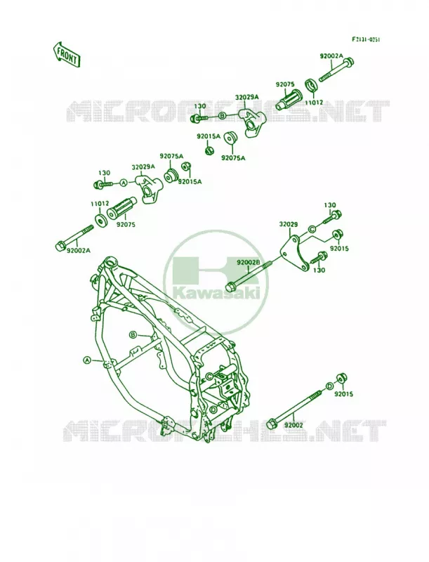 Frame Fittings Kawasaki MOTOS 600 1997 Ninja 600R  ZX600-C10