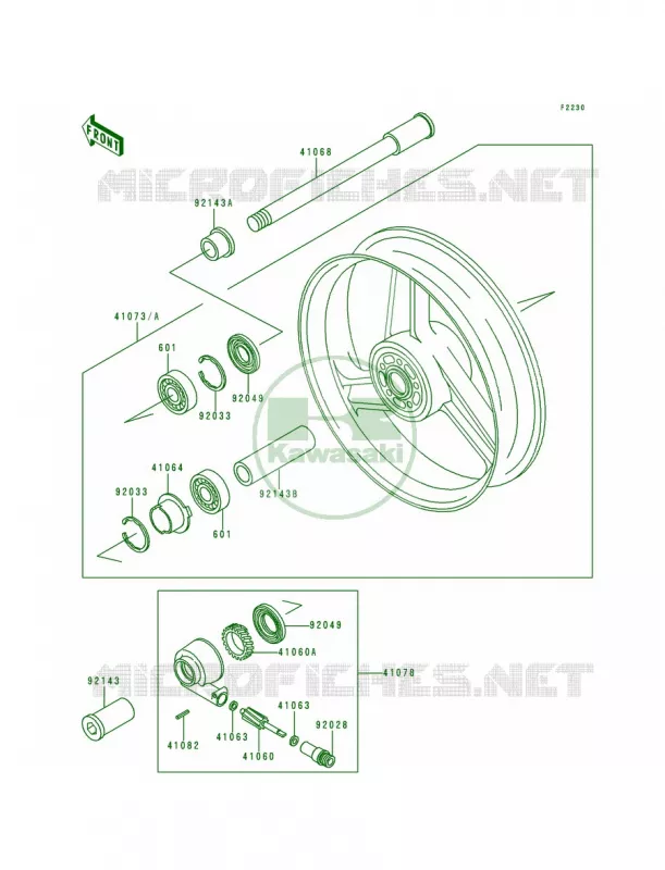 Front Wheel Kawasaki MOTOS 600 1997 Ninja ZX-6  ZX600-E5
