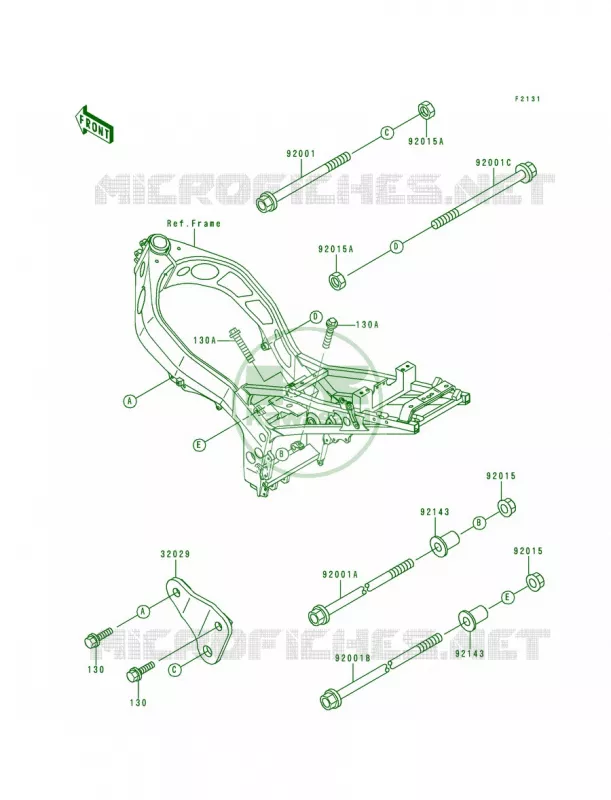 Frame Fittings Kawasaki MOTOS 600 1997 Ninja ZX-6R  ZX600-F3