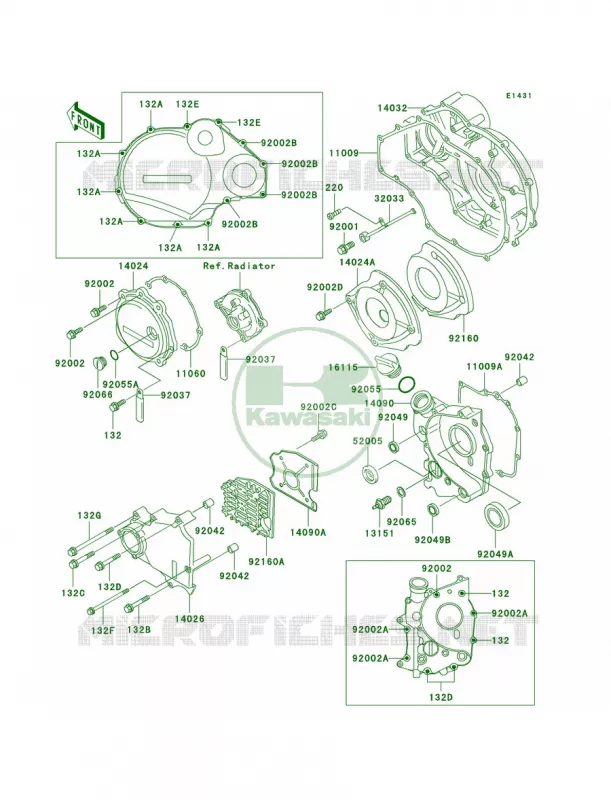 Engine Covers Kawasaki MOTOS 1100 1996 Ninja ZX-11  ZX1100-D4