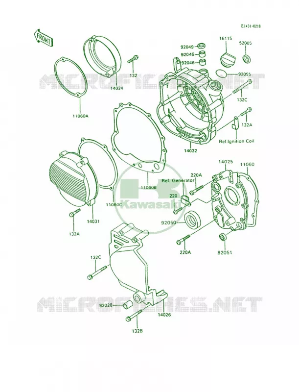 Engine Covers Kawasaki MOTOS 600 1996 Ninja 600R  ZX600-C9