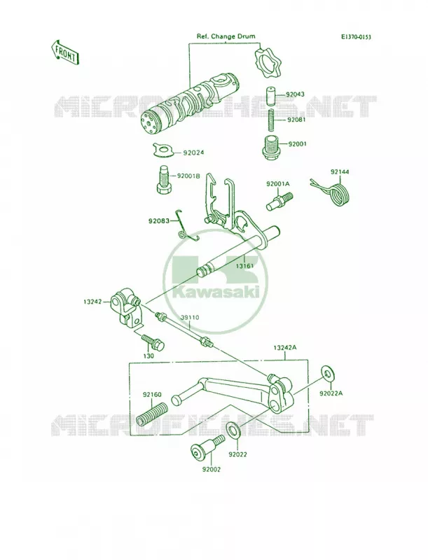 Gear Change Mechanism Kawasaki MOTOS 600 1996 Ninja 600R  ZX600-C9
