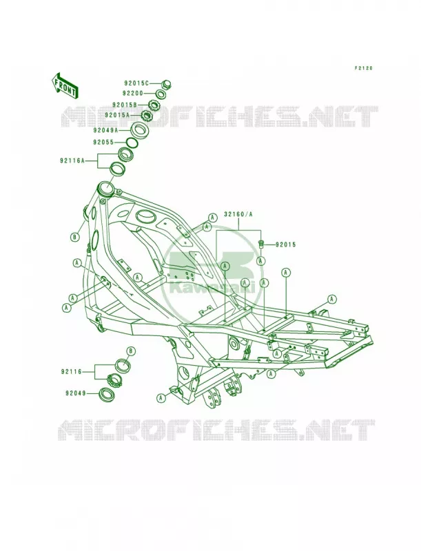 Frame Kawasaki MOTOS 600 1996 Ninja ZX-6  ZX600-E4