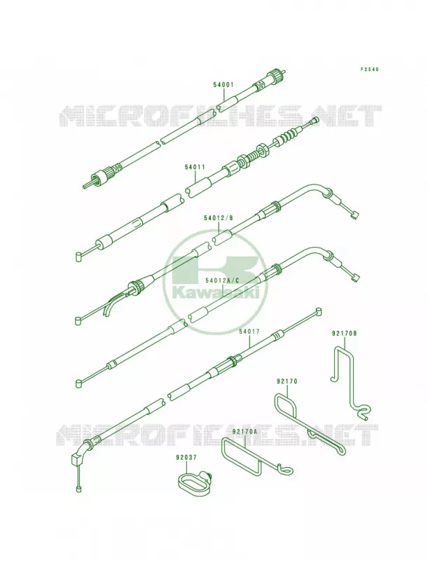 Cables Kawasaki MOTOS 600 1996 Ninja ZX-6R  ZX600-F2