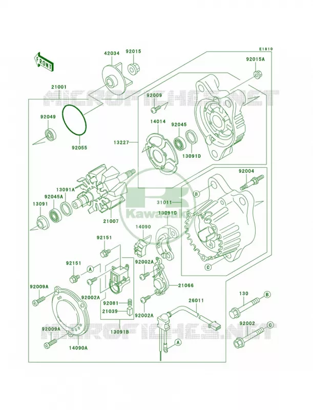 Generator Kawasaki MOTOS 750 1996 Ninja ZX-7R  ZX750-P1