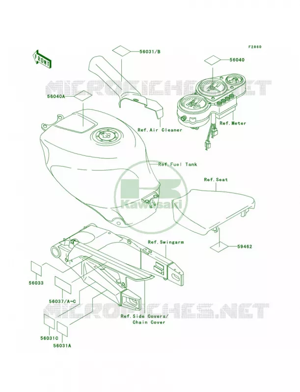 Labels Kawasaki MOTOS 750 1996 Ninja ZX-7R  ZX750-P1