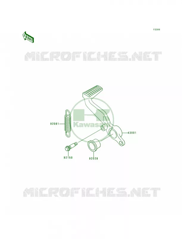 Brake PedalTorque Link Kawasaki MOTOS 900 1996 Ninja ZX-9R  ZX900-B3