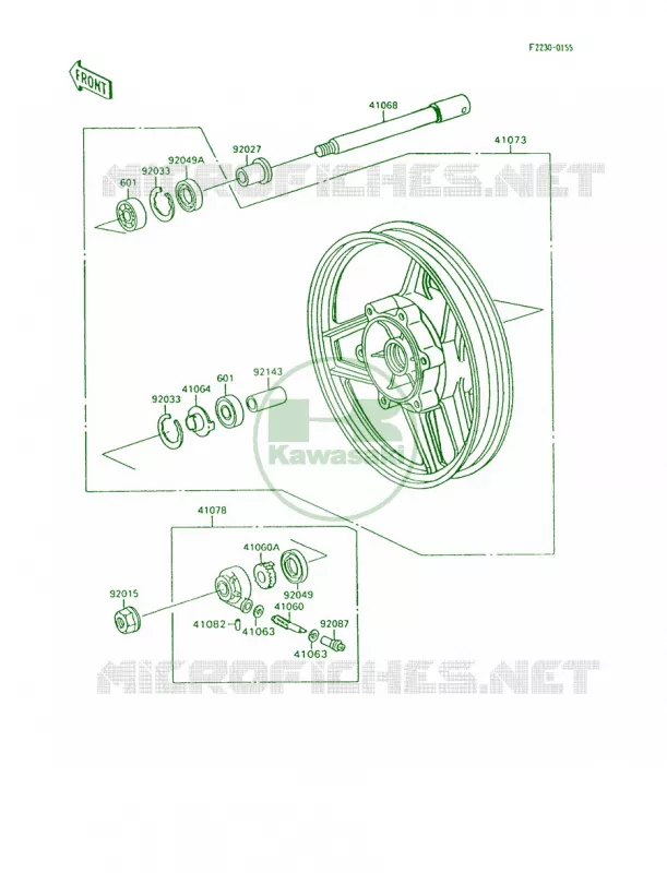 Front Wheel Kawasaki MOTOS 600 1995 Ninja 600R  ZX600-C8