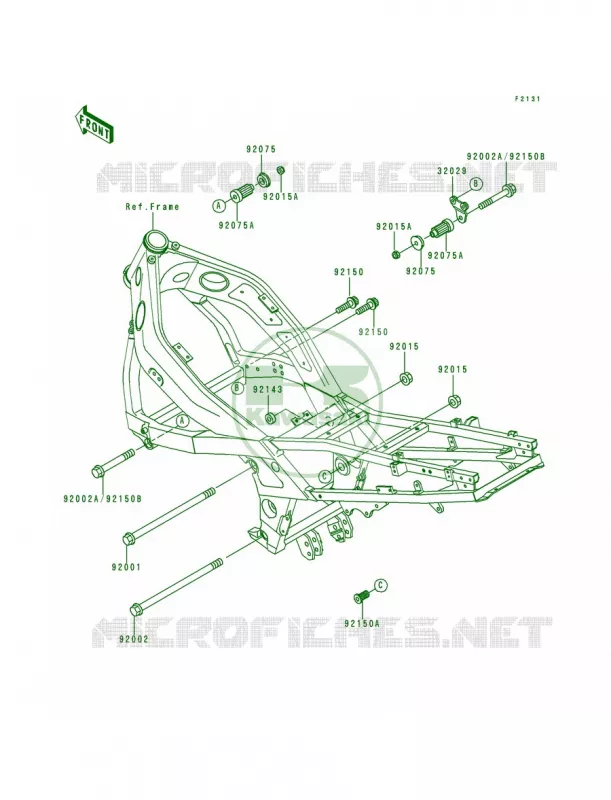 Frame Fittings Kawasaki MOTOS 600 1995 Ninja ZX-6  ZX600-E3