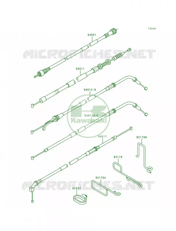 Cables Kawasaki MOTOS 600 1995 Ninja ZX-6R  ZX600-F1