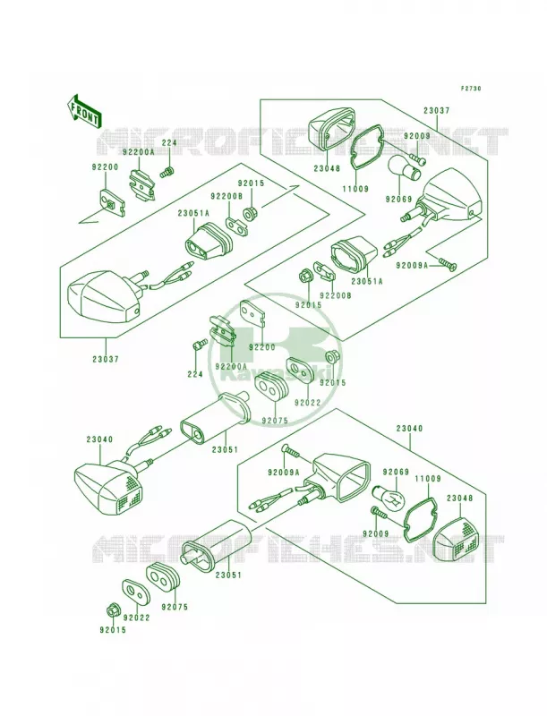 Turn Signals Kawasaki MOTOS 600 1995 Ninja ZX-6R  ZX600-F1