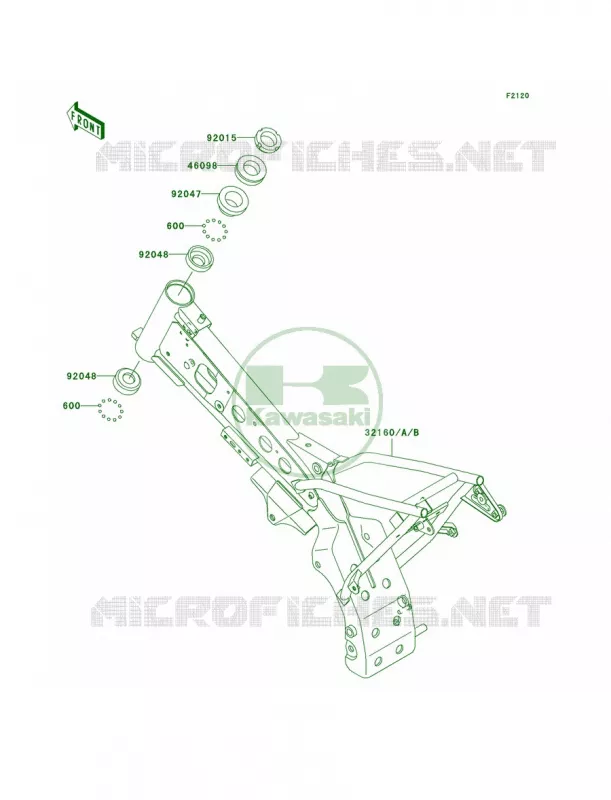 Frame Kawasaki MOTOS 110 2002 KLX110  KLX110-A1
