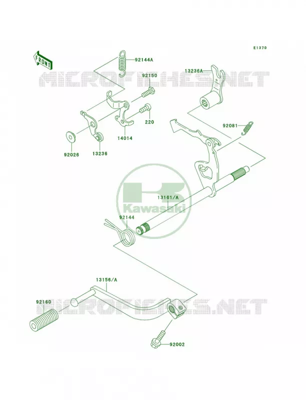 Gear Change Mechanism Kawasaki MOTOS 110 2002 KLX110  KLX110-A1