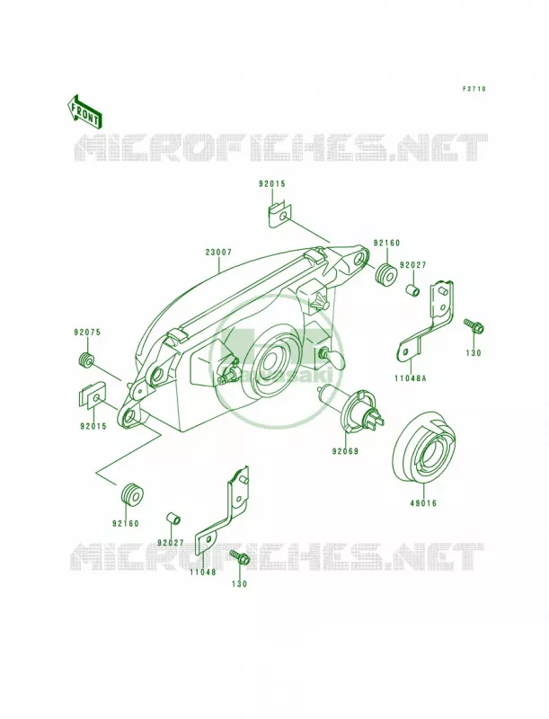 Headlights Kawasaki MOTOS 900 1995 Ninja ZX-9R  ZX900-B2