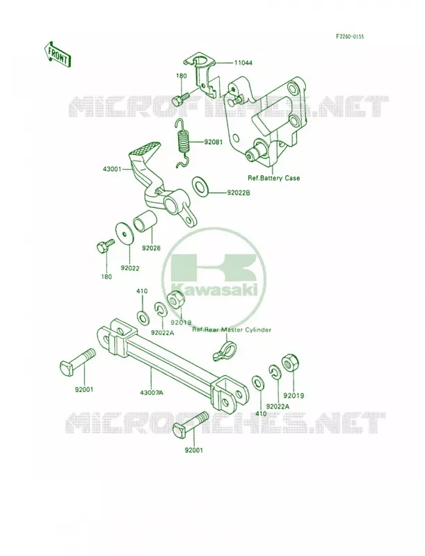 Brake PedalTorque Link Kawasaki MOTOS 600 1994 Ninja 600R  ZX600-C7