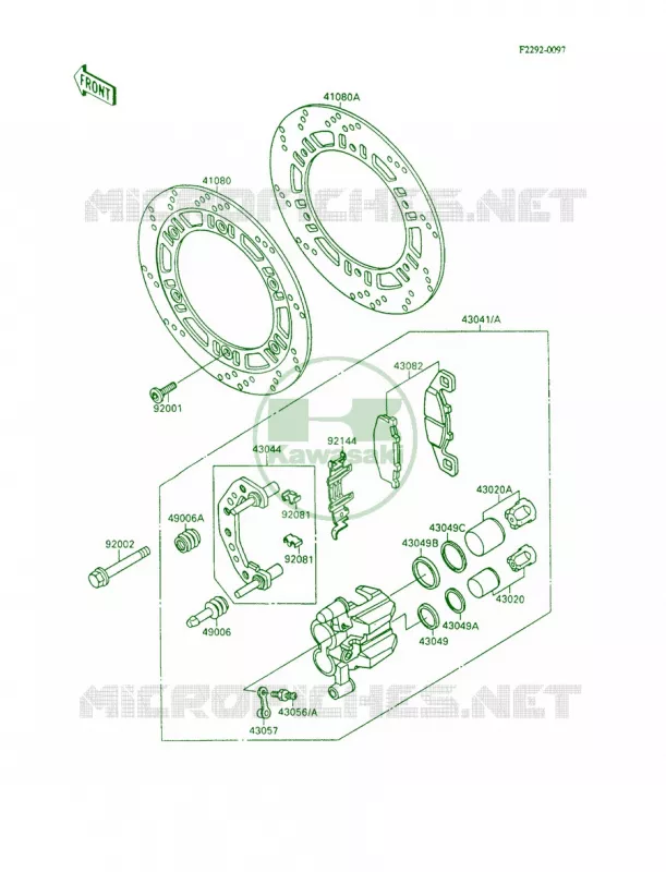 Front Brake Kawasaki MOTOS 600 1994 Ninja 600R  ZX600-C7