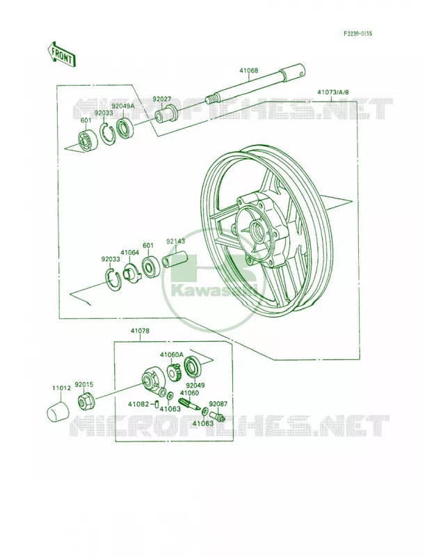 Front Wheel Kawasaki MOTOS 600 1994 Ninja 600R  ZX600-C7