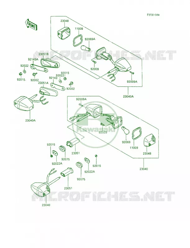 Turn Signals Kawasaki MOTOS 600 1994 Ninja 600R  ZX600-C7