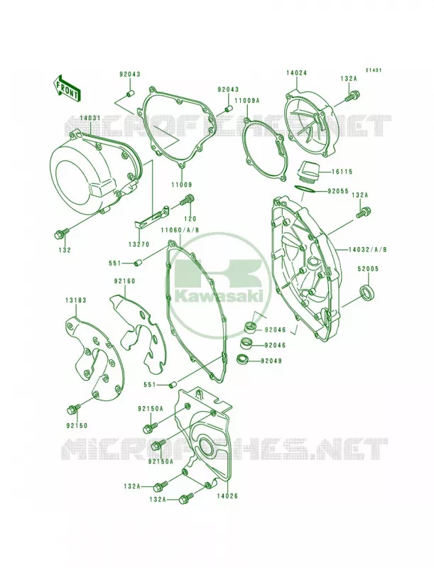 Engine Covers Kawasaki MOTOS 600 1994 Ninja ZX-6  ZX600-E2