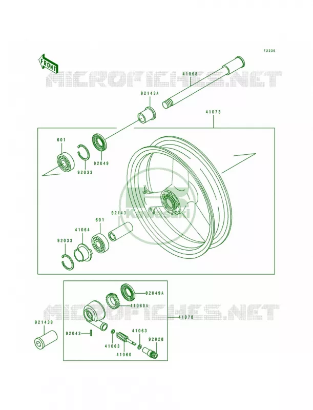 Front Wheel Kawasaki MOTOS 750 1994 Ninja ZX-7R  ZX750-M2