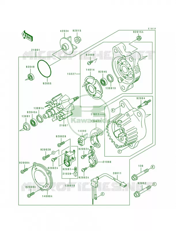 Generator Kawasaki MOTOS 750 1994 Ninja ZX-7R  ZX750-M2