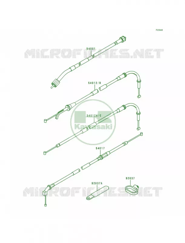 Cables Kawasaki MOTOS 900 1994 Ninja ZX-9R  ZX900-B1