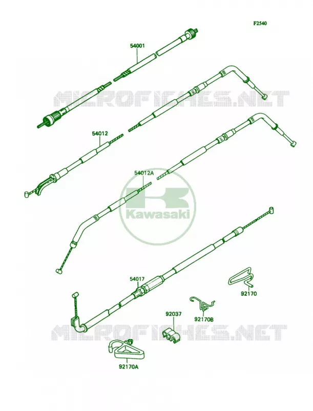 Cable Kawasaki MOTOS 1100 1993 Ninja ZX-11  ZX1100-C4
