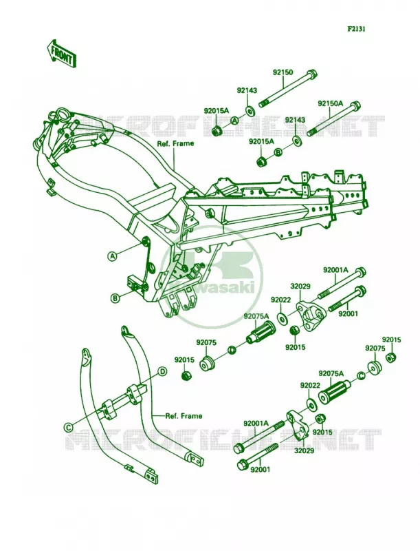 Frame Fitting Kawasaki MOTOS 1100 1993 Ninja ZX-11  ZX1100-C4
