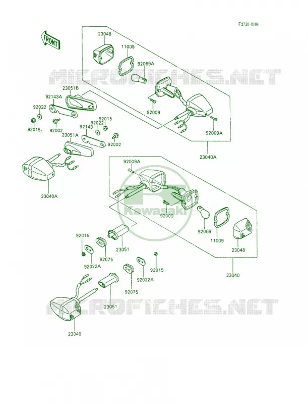 Turn Signals Kawasaki MOTOS 600 1993 Ninja 600R  ZX600-C6