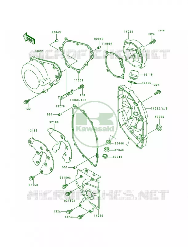 Engine Covers Kawasaki MOTOS 600 1993 Ninja ZX-6  ZX600-E1