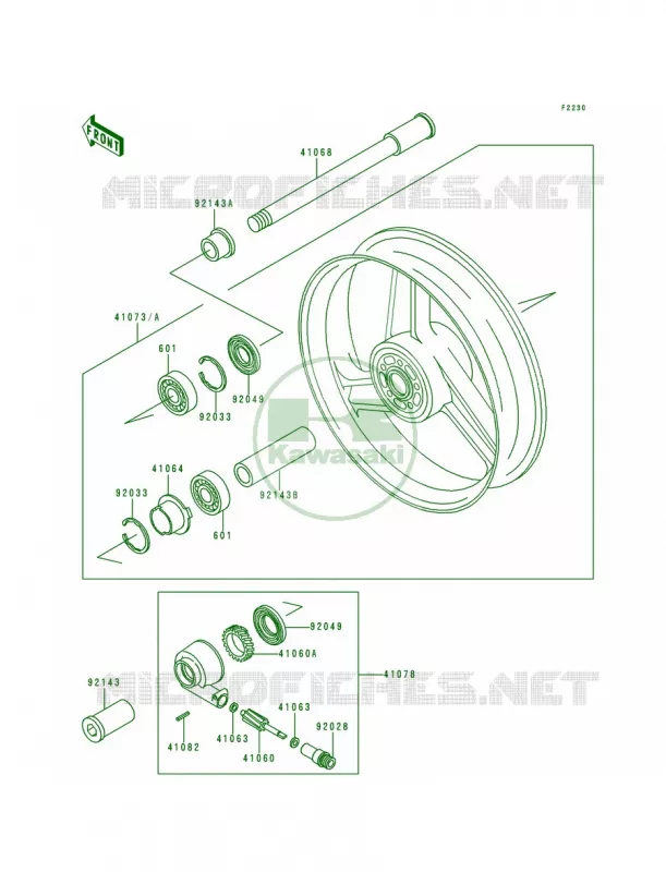 Front Wheel Kawasaki MOTOS 600 1993 Ninja ZX-6  ZX600-E1