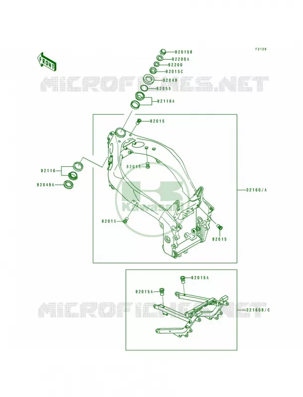 Frame Kawasaki MOTOS 750 1993 Ninja ZX-7  ZX750-L1