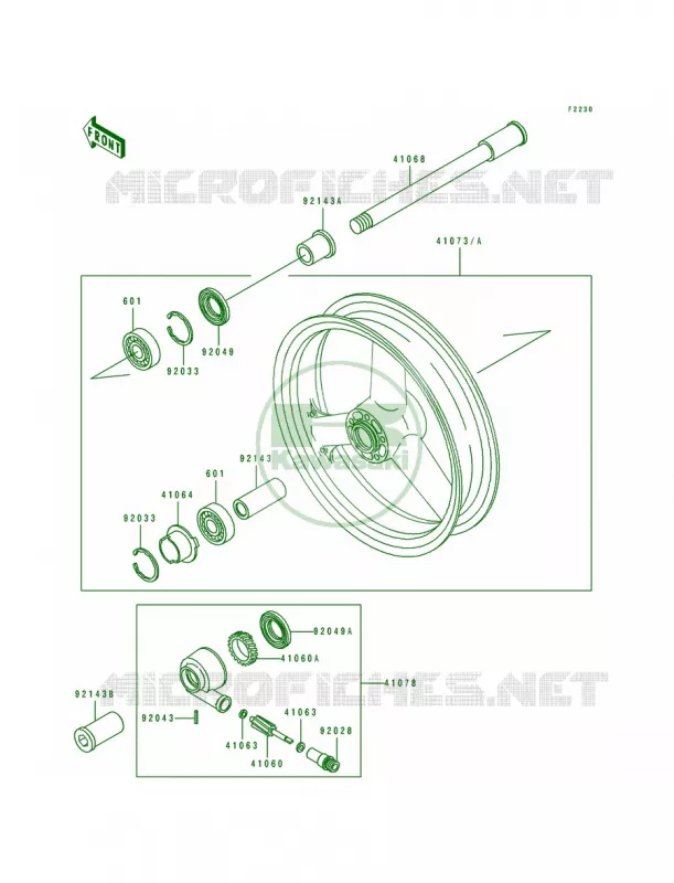 Front Wheel Kawasaki MOTOS 750 1993 Ninja ZX-7  ZX750-L1
