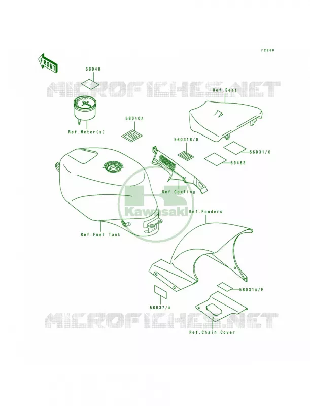 Labels Kawasaki MOTOS 750 1993 Ninja ZX-7R  ZX750-M1