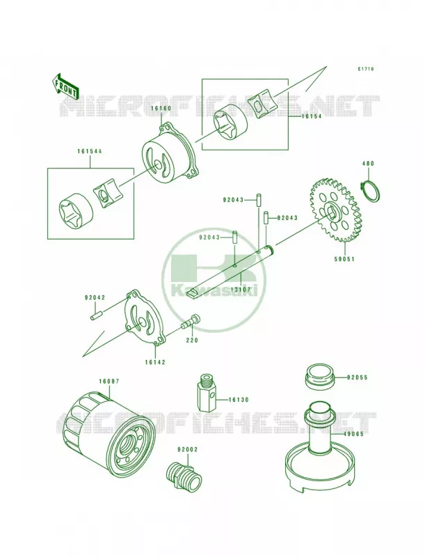 Oil Pump Kawasaki MOTOS 600 1992 Ninja ZX-6  ZX600-D3