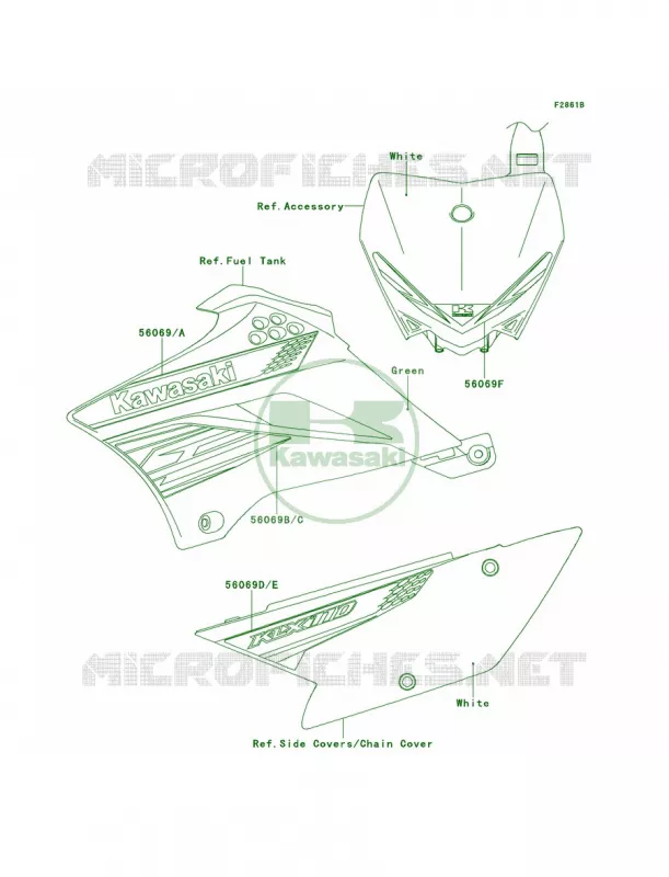 DecalsCCF Kawasaki MOTOS 110 2013 KLX110  KLX110CDF