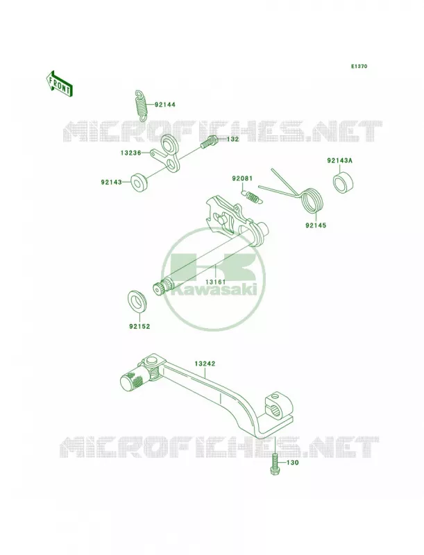 Gear Change Mechanism Kawasaki MOTOS 200 2001 KDX200  KDX200-H7