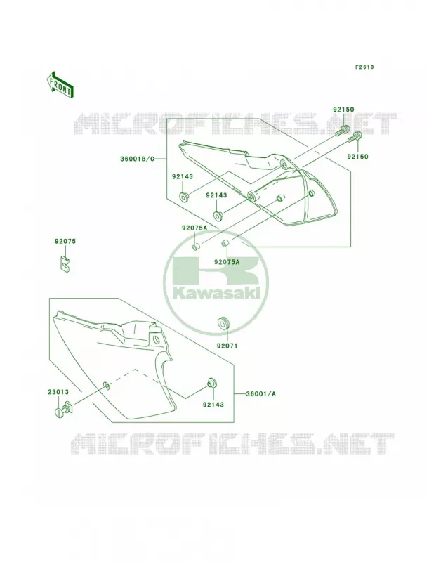 Side CoversChain Cover Kawasaki MOTOS 200 2001 KDX200  KDX200-H7