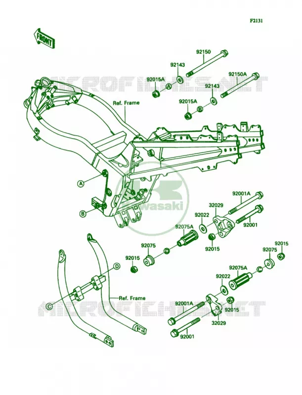 Frame Fitting Kawasaki MOTOS 1100 1991 Ninja ZX-11  ZX1100-C2