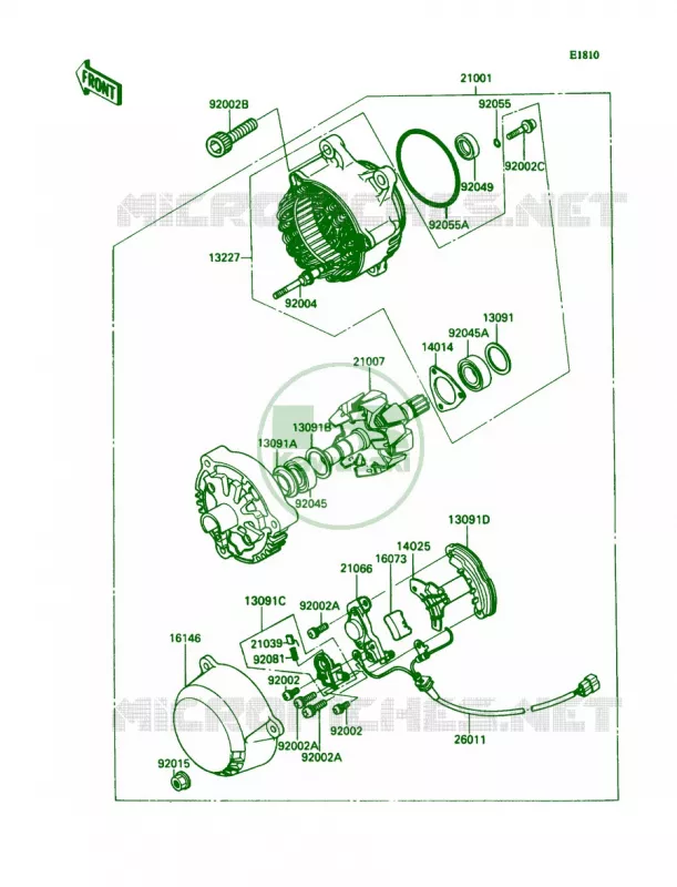 Generator Kawasaki MOTOS 1100 1991 Ninja ZX-11  ZX1100-C2